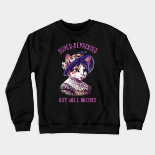 Super Depressed But Well Dressed Crewneck Sweatshirt